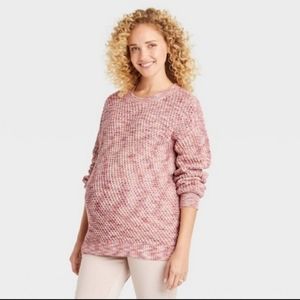 Isabel Maternity Pink Space Dye Knit Pregnancy Sweater Size XXL NWT